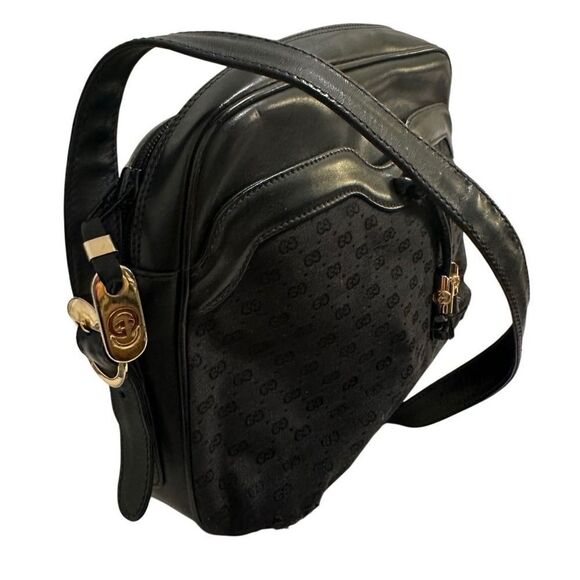 Gucci Black Crossbody Bag with Gold Zippers - Picture 5 of 8